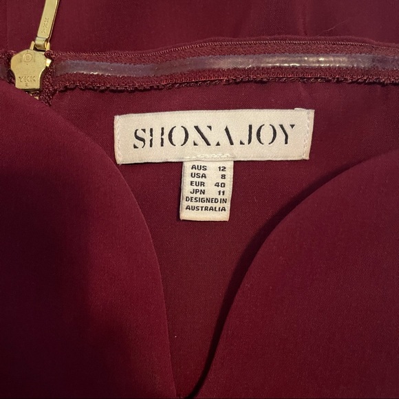 Shona Joy U Wire Bustier Dress in Burgundy - Picture 5 of 5